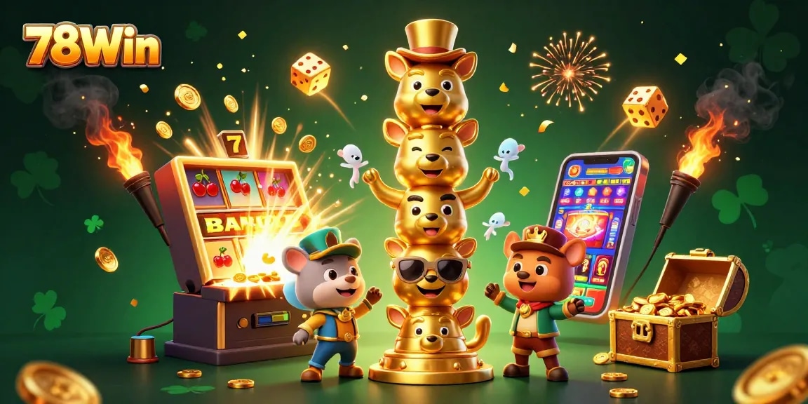 Experience thrilling wins at 78Win casino with vibrant visuals and jackpot excitement.