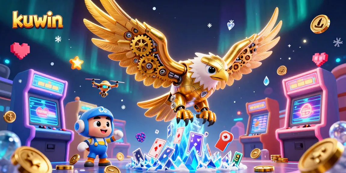 Kuwin's dynamic cybernetic eagle showcases a thrilling moment in online gambling.
