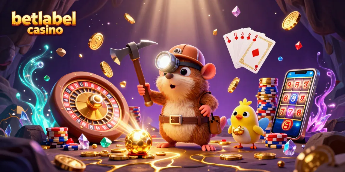 Experience the thrill of betting at betlabel casino with dynamic 3D action illustration.