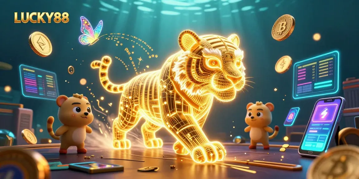 Engage with LUCKY88's vibrant casino atmosphere filled with digital treasures and dynamic visuals.
