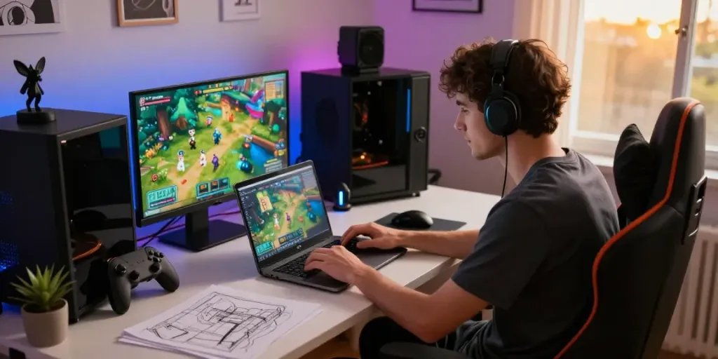 Engaging content creator on ROKOK88 blog, showcasing gaming creativity.