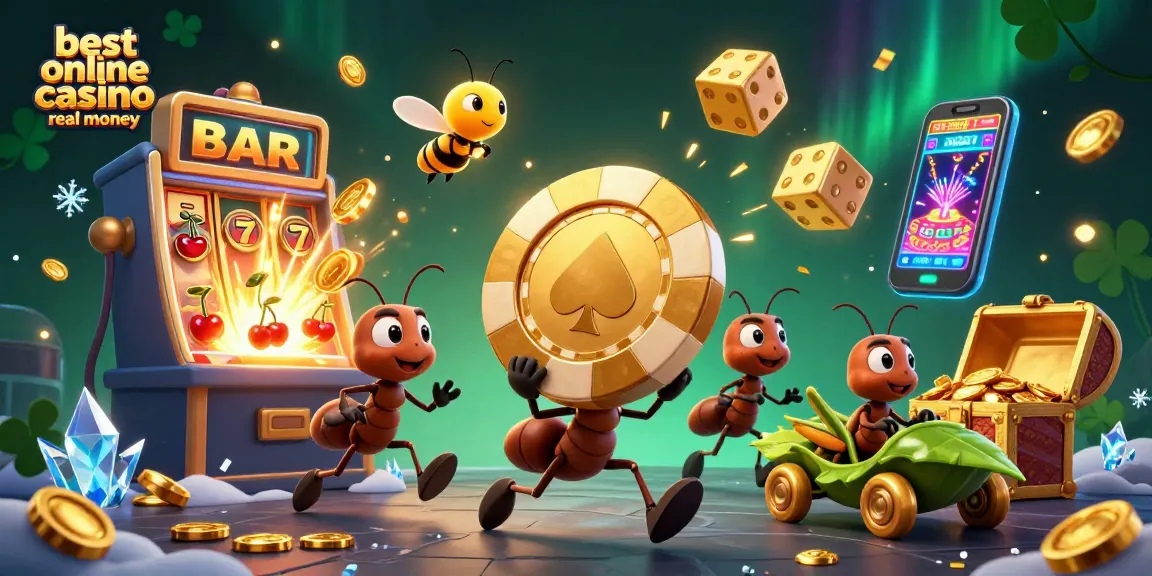 Experience the excitement of the best online casino real money with ants on a heist for a giant poker chip!