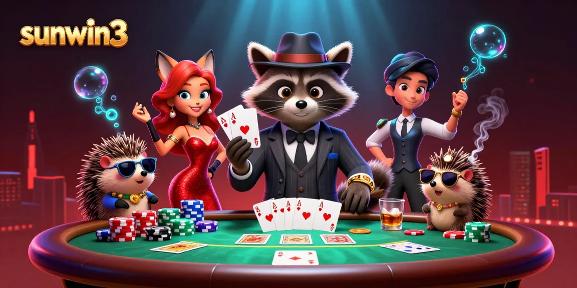 Experience thrilling gameplay and vibrant visuals with sunwin3 in this 3D casino illustration.
